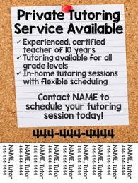 Tutoring Flyer Lined Paper Theme Editable Tutoring Flyer Tutoring Business Tutoring Jobs