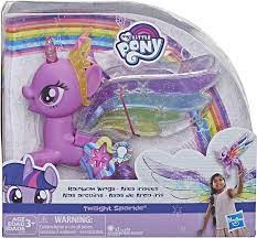 Amazon Com My Little Pony Toy Rainbow Wings Twilight Sparkle Purple Pony Figure With Lights And Moving Wings Kids Ages 3 Years Old And Up Toys Games