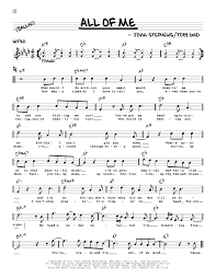 All of me lyrics piano. All Of Me Sheet Music John Legend Real Book Melody Lyrics Chords