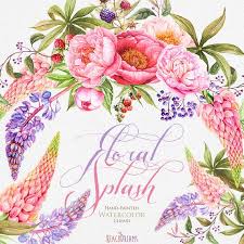 Wedding Invitation Stylish Watercolor Wreath Bouquets Etsy Wreath Watercolor Watercolor Peonies Invitations