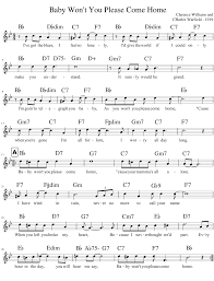 Baby Won T You Please Come Home Sheet Music For Piano Solo Musescore Com