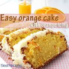 Easy Orange Cake With Orange Icing Orange Cake Easy Orange Cake Recipe Orange Icing Recipes