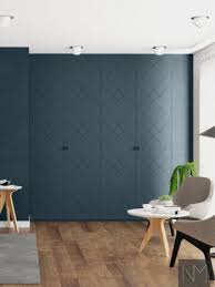 All you would need is to drill out the correct hole pattern with a forstner bit and secure it with standard ikea door hinges (3 pack for a 79 inch door, 4 pack for a 92 inch door). Bespoke Wardrobe Doors Custom Doors For Ikea Pax Wardrobes