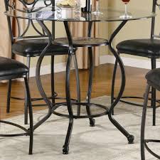 Awesome Round Glass Dining Table With Black Wrought Iron Base Metal Dining Room Round Dining Room Table Metal Base Dining Table