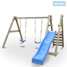 Holzschaukel Wickey Skyglider 290 Holzschaukel Inkl Schaukelsitze Und Rutsche Gesamthohe 255cm Holzschaukel Schaukel Schaukel Rutsche