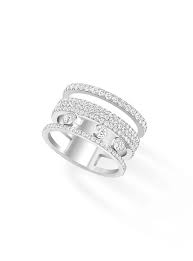 Founded in paris in 2005, the jewelry maison is orchestrated by valérie messika, daughter of the famous diamond dealer andré messika. Messika Ring Move Romane White Gold Diamonds Wesselton