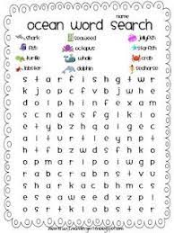Krisanapong detraphiphat/getty images word games are an excellent way for children to impro. Ocean Word Search Freebie At Moore Fun In Kindergarten Blog Ocean Words First Grade Words Ocean Activities