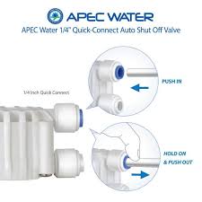 Apec Water Systems Auto Shut Off Valve With 1 4 In Quick Connect For Reverse Osmosis Water Filtration System Aso The Home Depot
