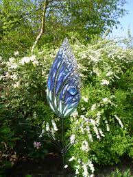Blue Fern Mosaic Art Fused Glass Artwork Mosaic Artwork