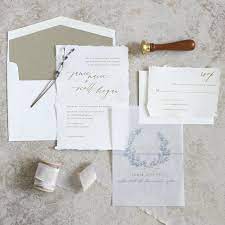 Wreath Wedding Invitation Vellum Invitation Handmade Paper Etsy Wreath Wedding Invitations Handmade Wedding Invitations Recycled Paper Wedding Invitations