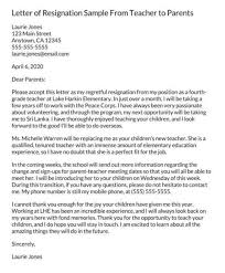 10 Best Teacher Letter Of Resignation Examples 4 Steps Guide