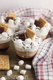 The homemade cranberry ice cream is served in edible cups and covered with a decadent caramel sauce. Conservamom S Mores Pudding Cups Easy Individual Desserts For A Crowd