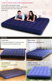 Classic Deluxe Inflatable Air Mattress Sleeping Sofa Mat Pad Bed Twin Queen King Size Pump Not Included Sleeping Mat Bed Tent Mattress Couch Mattress Sofa