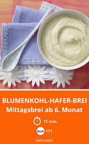 Blumenkohl Hafer Brei Rezept Babybrei Rezepte Babynahrung Hafer