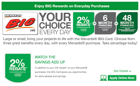 These low interest cards allow you to pay off large purchases or get control of your debt. How To Apply For The Menards Big Card