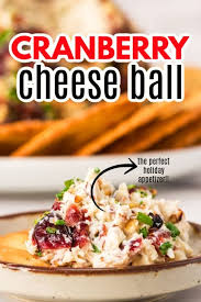 This Cranberry Cheese Ball Is An Easy Yet Impressive Addition To Your Holiday Appetizer Table Cream Cheese Shredded Chee Cranberry Cheese Recipes Cheese Ball