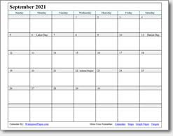 Moreover, it originally had 29 days but the julian reform changed its days from being 29 to 30. September 2021 Printable Calendar Print As Many As You Want