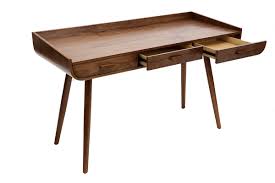 ☆ jetzt bei uns online bestellen! Schreibtisch Vintage Holz Nussbaum Hallen Miliboo