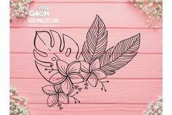 Download Flowers And Leaves Svg Tropical Flowers Svg Floral Svg Pa 747938 Illustrations Design Bundles