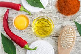 Using cayenne pepper for hair growth might be beneficial in that it could enhance blood flow to hair follicles through nitric oxide production. Olive Oil Fresh Red Chili Peppers And Dry Chili Powder For Preparing Diy Hair Mask Against Hair Loss Stock Photo Image Of Fresh Preparation 131581380