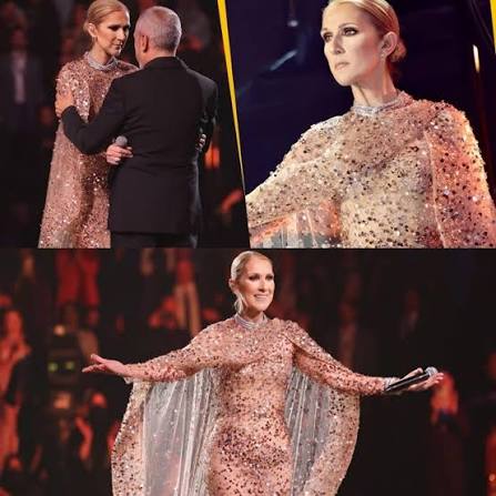 Céline Dion closed her show with the fabulous designer Elie Saab. His  models were there too. ♥️