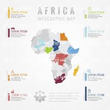 All africa geographical map shapes are vector symbols. Africa Map Infographic Template Infographic Template Collection Graphicmama