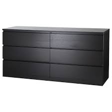 The runners sit underneath the drawer so. Malm Chest Of 6 Drawers Black Brown 160x78 Cm Ikea