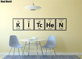 Mad World Periodic Table Of Elements Kitchen Cooking Wall Art Stickers Wall Decal Home Decoration Removable Decor Wal Sticker Wall Art Home Decor Wall Stickers
