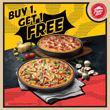 Enjoy the people's no.1 choice of pizza, only at pizza hut malaysia! Pizza Hut Offers Buy 1 Free 1 Regular Pizza Starting May 26 Johor365