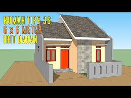 Desain berukuran sedang dengan kode s.023 ini memiliki luas bangunan total type 200 m2 (lantai 1 = 110 m2 & lantai 2 = 90 m2), dengan posisi lahan menghadap satu muka jalan berukuran lebar 11×15 meter, jadi untuk anda yang sedang mencari ide rumah tinggal 2 lantai dengan tampilan mewah dan kebutuhan 3 kamar tidur, mungkin desain ini cocok. Desain Rumah 70 Jutaan 6 X 6 Meter 2 Kamar Tidur Tipe 36 Gaya Perum Sketchup Design Youtube