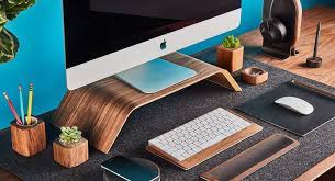Aluminum monitor stand computer riser universal metal desk stand base up to 27 inches screens for pc, laptop,macbook. 30 Beautiful Minimalist Monitor Stands Wornsimple Com