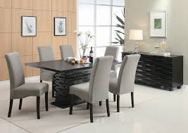 They had this really beautiful 2 1/2+ thick old growth pine recently more. Stanton Black Dining Table W 6 Grey Chairs Affordable Furniture Carpet Chicago Il