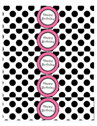 Black And White Free Printable Labels Free Printable Happy Birthday Polka Dots Pink Bottle Labels Printable Printable Water Bottle Labels Printable Labels