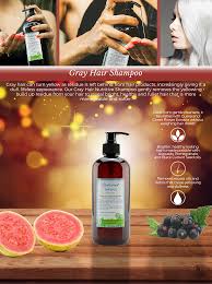 Use a clarifying shampoo and there is a rinse you can get at beauty supply stores called roux fanciful rinse. Amazon Com Just Nutritive Gray Hair Shampoo Gray Hair Treatment Just Natural Hair Care Natural Shampoo 16 Oz Beauty