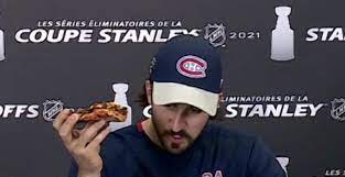 Phillip danault with the victory pizza once again. Phillip Danault Is Living His Best Life As He Celebrates Canadiens Series Win With Pizza Offside