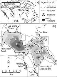 A Map Showing The Location Of Lac La Biche In Western