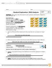 Check spelling or type a new query. Gizmo 6 Dna Analysis July 2017 Name Date Student Exploration Dna Analysis App Vocabulary Allele Codon Dna Dna Sequence Gene Genotype Identical Course Hero
