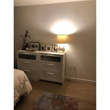 Ikea kitchen cabinet doors frosted to clear. Ikea Brimnes White Frosted Glass 3 Drawer Dresser Aptdeco