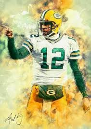 Green Bay Packers Painting Aaron Rodgers By Taylan Apukovska Green Bay Packers Art Green Bay Packers Wallpaper Green Bay Packers Football