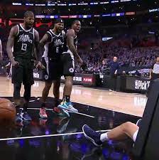 Kawhi leonard is known for his defense. Mavs Maxi Kleber Clippers Reaction To Kawhi Leonard S Dunk Crossed Line