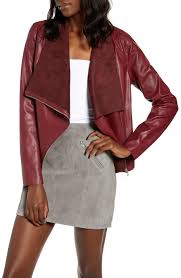 Blanknyc Onto The Next Faux Leather Drape Front Jacket Regular Plus Size Nordstrom Drape Front Jacket Leather Jackets Women Blank Nyc