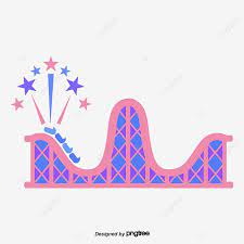 Cartoon Flattened Blue Pink Roller Coaster Element Stimulate Cartoon Png Transparent Clipart Image And Psd File For Free Download Cartoons Png Clip Art Watercolor Background