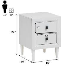Two drawers and an open shelf provide ample space for bedside storage. Bedroom Bedside Tables Target