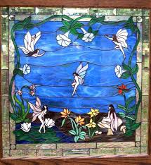 Fairy Garden Stained Glass Window Stained Glass Stained Glass Windows Stained Glass Designs