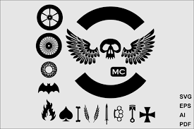 Download A Small Set Dedicated To The Symbolism Of Bikers 931518 Elements Design Bundles