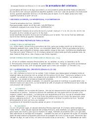 La Armadura Del Cristiano Oracion Fe