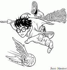 coloriage harry potter et le match de quidditch sans depasser tegning tegninger dauphin
