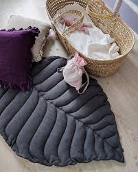 leaf play mat from natural linen various colors available etsy battaniye dikis urunler yastiklar