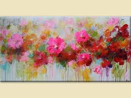 It's called how to paint modern abstract flowers and it is for beginner artists who learn how to paint modern abstract flowers with acrylic paint. Flower Painting Abstract Flower Painting Red Pink Orange Red Abstract Painting Modean Acrylic Abstract Painting Art By Heun Oak Abstract Flower Painting Flower Painting Acrylic Painting Flowers