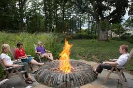 Scottish Masonry Fire Pit Design With Simple Foldable Wood Chairs Outdoorfirepitdesigns Fire Pit Seating Outdoor Fire Pit Fire Pit Landscaping
